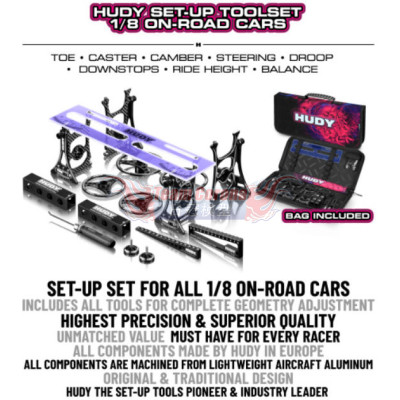 Hudy Set-Up Toolset 1/8 On-Road Cars - 108051